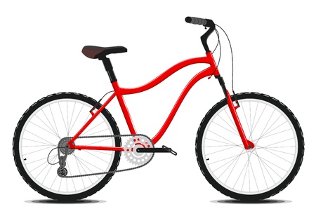 Red Bicycle on a white background.
のイラスト素材