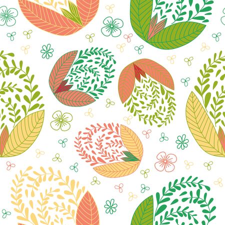 Colorful seamless pattern with easter egg. Spring background.のイラスト素材