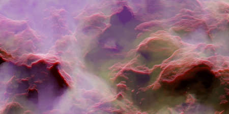 volumetric nebula background with red and purple colors. 3d illustration