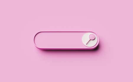 minimalistic pink browser search bar with soft shadows. 3d render