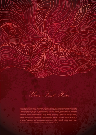 Vintage invitation card on grunge background with ornament のイラスト素材