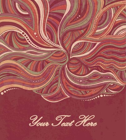 Vintage invitation card on grunge background with ornament  Vector illustration  のイラスト素材