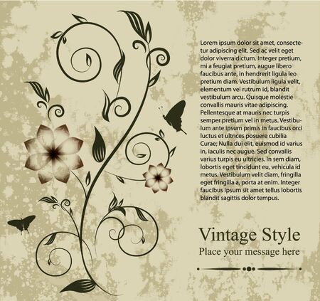 Floral background template vector illustration のイラスト素材
