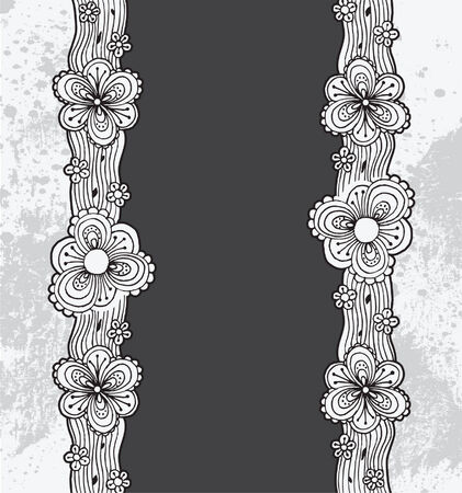 Floral vector invitation card  Template design for card  のイラスト素材