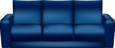 Isolated Blue sofa - Vector Illustrationのイラスト素材