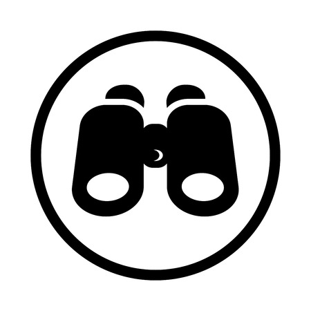 Search icon, iconic symbol inside a circle, on white background. Vector Iconic Design.のイラスト素材