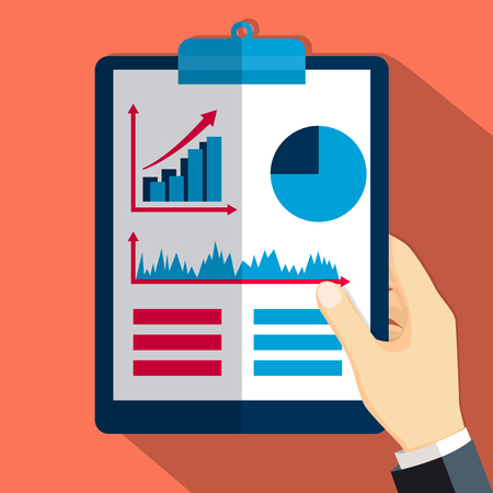 Financial report design illustrationのイラスト素材