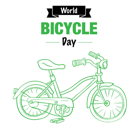 World bicycle day, for poster and banner - Vector Illustration.のイラスト素材