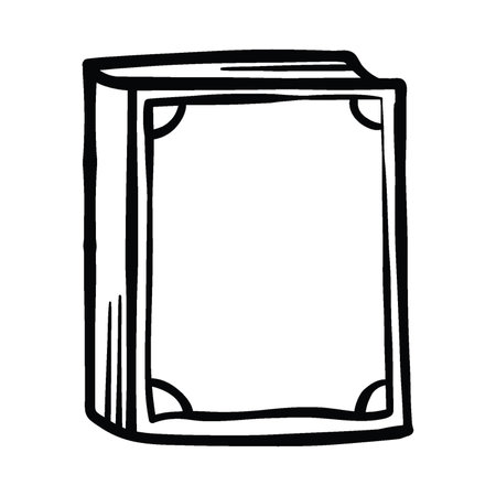 Doodle of a holy Quran. Islamic holy day Ramadan Kareem and Eid Mubarak concept isolated on white background. Doodle Vector Illustration.のイラスト素材