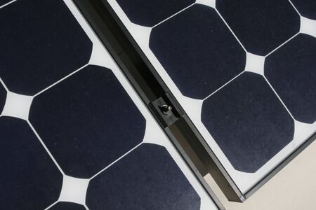 close up view of solar panels