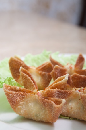 Fried crab rangoonsの写真素材