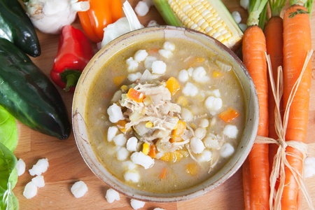 Southwestern Style Chicken Posole Stewの写真素材