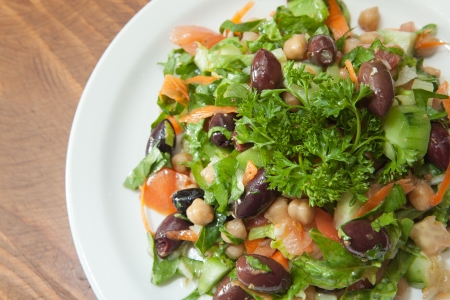 Entree, full sized hearty Greek style saladの写真素材