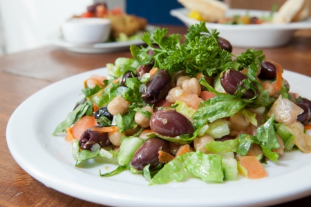 Entree, full sized hearty Greek style saladの写真素材