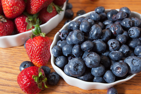 plump and juicy blueberriesの写真素材