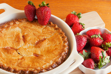 Strawberry fruit pieの写真素材