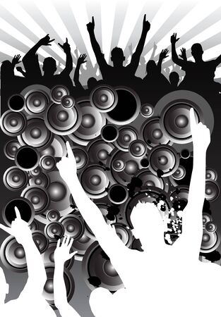 People and music elements.の写真素材