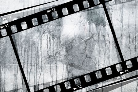 A grunge film reel background.の写真素材