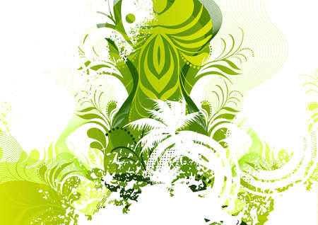 Floral Green Elementsの写真素材