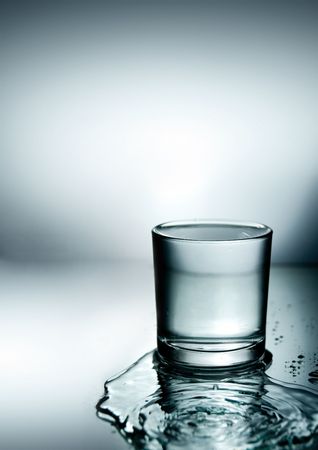 Split Water Glassの写真素材