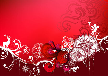 Royal christmas elements. Mixing hand drawn and vector elements. Vector illustrationのイラスト素材