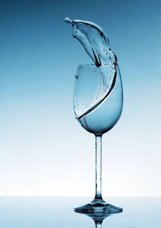 Liquid Splashing from a Wine Glass.の写真素材