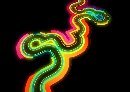 Retro Rainbow Lines -  background.のイラスト素材