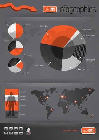 Business Infographics and charts. のイラスト素材
