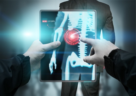 Future Technology - A portable  body scanner scanning in X-rays.