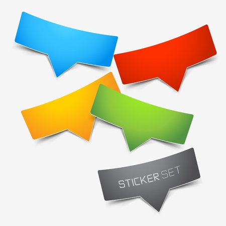 Colourful Sticker Setのイラスト素材