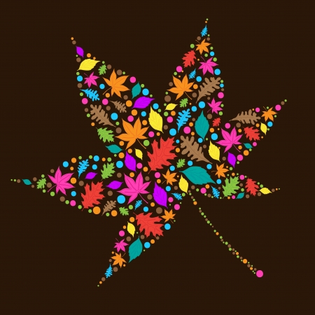 Colourful Autumn Leavesのイラスト素材