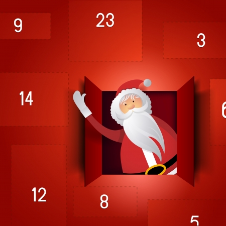 Santa Advent Calendarのイラスト素材