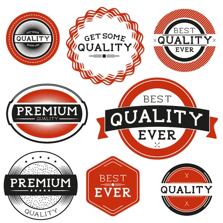 Vintage Labels, grouped and layered のイラスト素材