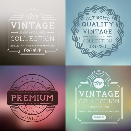 Vector Vintage Labels collection. Layered vector illustration.のイラスト素材