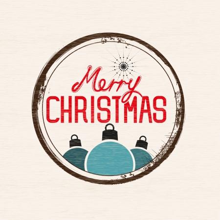 Merry Christmas Baubles, Vector illustrationのイラスト素材