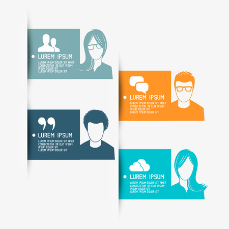 People Vector Banner Layouts - vector illustration.のイラスト素材