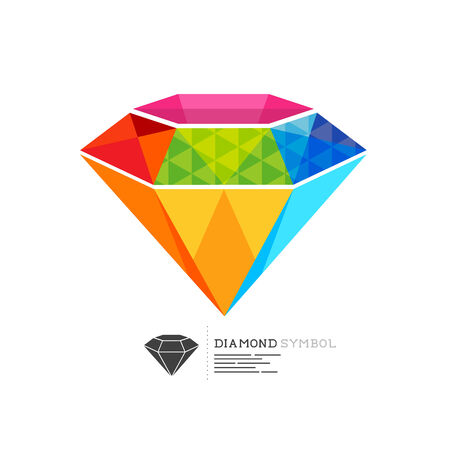 A colourful abstract vector diamond symbol -  vector illustration.のイラスト素材