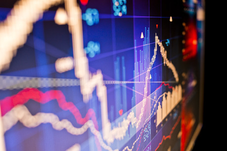 Close up image of stock market data on a computer monitor. Close up image of stock market data on a computer monitor.
