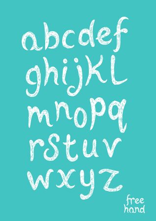 Hand Drawn Vector Alphabet text. Bold Handwriting. Vector illustration.のイラスト素材