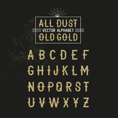 Bold all caps Vector Alphabet text for decoration and effects. Vector illustration.のイラスト素材
