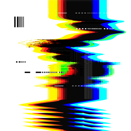 A glitch noise distortion texture background. Vector illustrationのイラスト素材