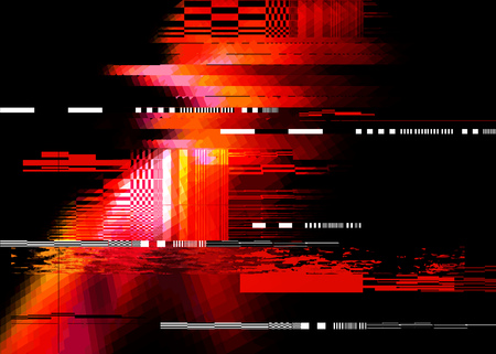A redglitch noise distortion texture background. Vector illustrationのイラスト素材