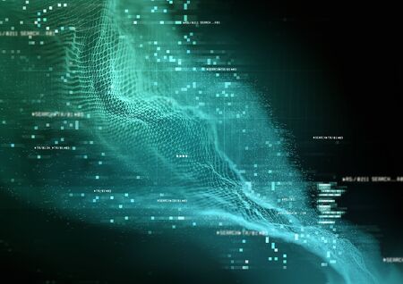 futuristic Data Visualization infographic  - concept. 3D Illustrationの写真素材