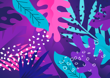Colourful and creative floral plant background texture design. Vector illustration.のイラスト素材