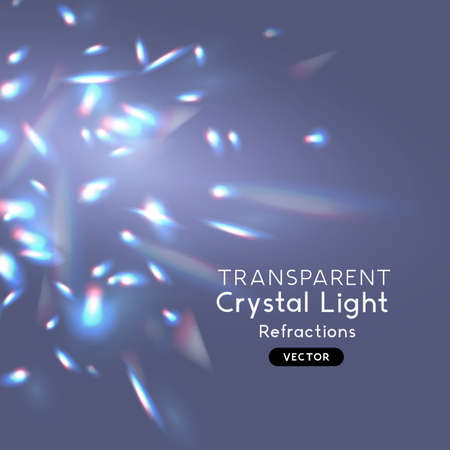 Crystal light effect reflections and refractions. Overlay pattern for backgrounds. Vector illustration.のイラスト素材