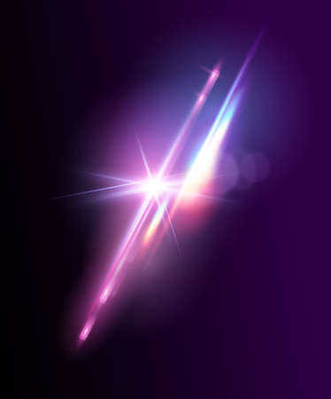 Bright shining transparent fantasy lens flare effect. Vector illustration.のイラスト素材
