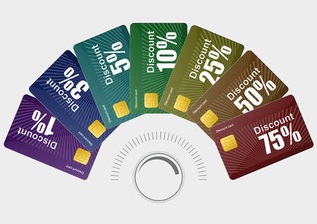 different discount cards. vector illustarationのイラスト素材