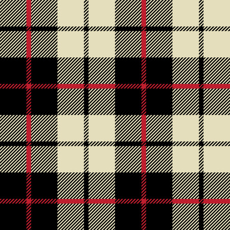 black and white fabric texture in a square pattern seamless; vector ilustrationのイラスト素材