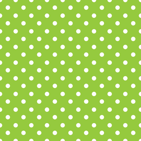 green background polka fabric with white dots seamless patternのイラスト素材