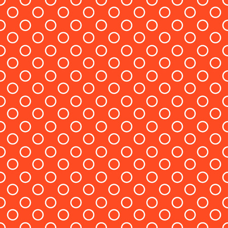 orange background fabric with white circles seamless patternのイラスト素材